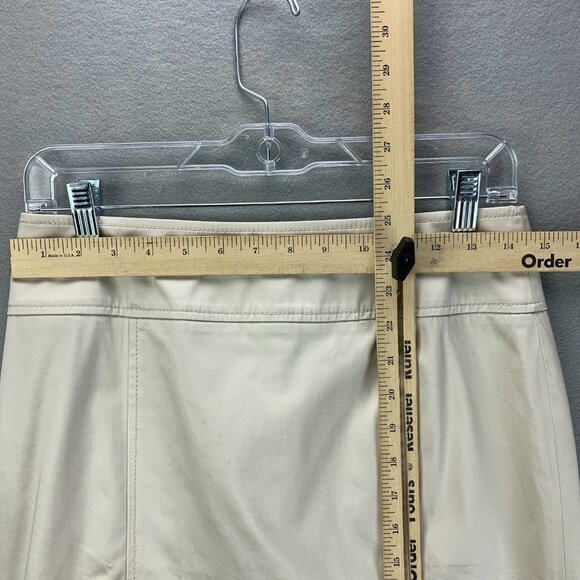Talbots Pencil Skirt Womens 4P Khaki Lined Back Zip - Picture 8 of 12